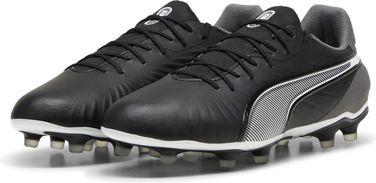 Puma king match fg ag unisex sportschoenen - black- white-cool dark gray