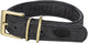 Trixie halsband nubuckleer - zwart l 47-54x4 cm - dubbel gevoerd, d-ring