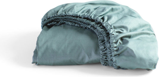 Cinderella - weekend - hoeslaken - 100% katoen - tot 25 cm matrashoogte - 160x200 cm - mineraal groen