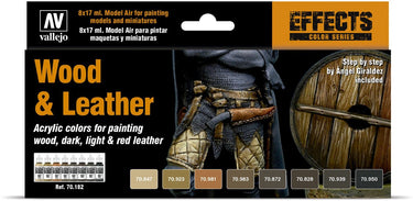Vallejo model color wood and leather - 8 kleuren - 17ml - 70182