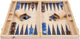 Longfield 18 backgammon blauw bruin trangle -
