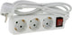 Exin stekkerdoos – 3 stekkers – verlengsnoer met schakelaar – 3500 watt – randaarde – 1,5 meter – wit
