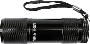Yato - aluminium zaklamp - 9 led - zwart - 85x25mm