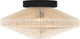 Eglo midsumer plafondlamp - e27 - ø 38 cm - zwart crème - textiel