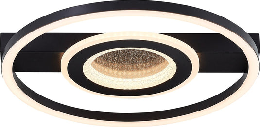 Brilliant queens - plafondlamp - led 26w - 3000k - zwart
