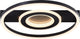 Brilliant queens - plafondlamp - led 26w - 3000k - zwart