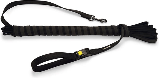 Beeztees parinca premium weblijn- hondenriem - handvat - nylon - zwart - 10m