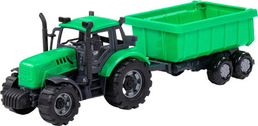 Cavallino tractor met kiepwagen aanhangwagen groen, schaal 1:32