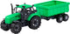 Cavallino tractor met kiepwagen aanhangwagen groen, schaal 1:32