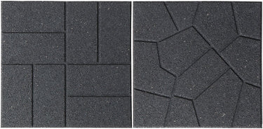 Nature - tuintegel - grijs - rubber - betegeling omkeerbaar motief - h1,5 x 40 x 40cm