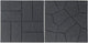Nature - tuintegel - grijs - rubber - betegeling omkeerbaar motief - h1,5 x 40 x 40cm