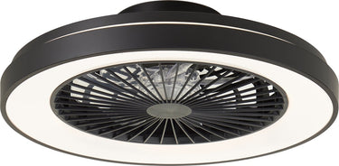 Brilliant mazzaro - plafondventilator - led 40w - 3000k-6500k - dimbaar - zwart