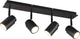 Trio angelo - spot - zwart mat - excl. 4x gu10 3 w - plafondbevestiging - badkamerverlichting