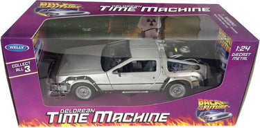 Welly delorean back to the future - modelauto 1:24 - tijdreizende film replica