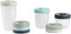 Béaba bewaarpotjes - 8 stuks - 4x 250ml + 4x 150ml - blauw groen - babyvoeding - vries-, microgolf- vaatwasbestendig