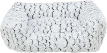 Trixie - hondenmand - mand mila - hoekig - pluche - wit grijs - 50x40 cm
