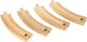 Brio lange gebogen rails - 4-delige set voor treinset - 33342