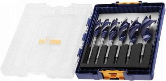 Irwin iw4042202 6-delige houtboren set in cassette - blue groove - 16 18 20 22 25 32 mm