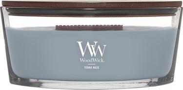 Woodwick heartwick flame ellipse geurkaars - terra haze - 50 branduren