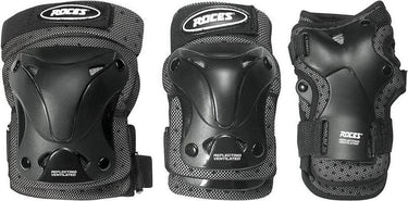 Roces – ventilated skatebescherming 3-pack – extra luchtig lichtgewicht – volwassenen – zwart – maat xl