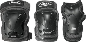 Roces – ventilated skatebescherming 3-pack – extra luchtig lichtgewicht – volwassenen – zwart – maat l