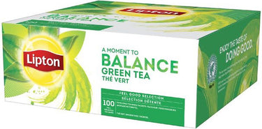 Lipton feel good selection green tea - 100 theezakjes - groene thee - grootverpakking - 1 doos