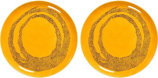 Serax - ottolenghi feast - bord l - geel zwart - 26 ø - 2 stuks