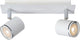 Lucide rilou - plafondspot (plafondlamp) - led dimbaar - gu10 - 2x5w 3000k - wit