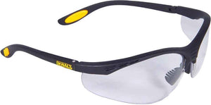 Dewalt veiligheidsbril dpg58-9d eu - vervormingsvrije lens - transparant glas - zwart