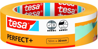 Tesa perfect+ - maskeringstape - 50m x 30mm - precisie verfwerk - washipapier