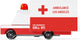 Candylab toys candycar world: ambulance van (e762) 8,4x4,1x5,1cm, wooden diecast, in giftbox, 3+