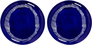 Serax - ottolenghi feast - bord l - donkerblauw wit - 26 ø - 2 stuks