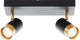 Brilliant vigolo - plafondspot - gu10 2x5w - 3000k - zwart goud