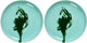 Serax - ottolenghi feast - bord m - azurblauw groen - 22 ø - 2 stuks