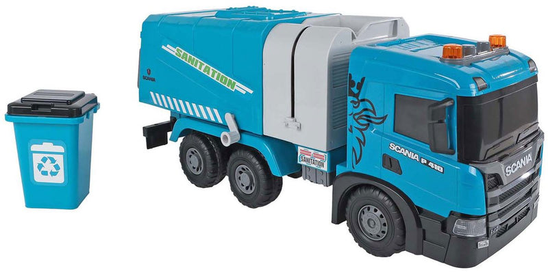 Load image into Gallery viewer, 2-play scania vrachtwagen vuilniswagen frictie met licht en geluid
