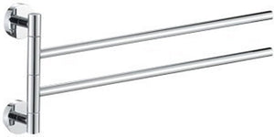 Plieger vigo handdoekhouder – handdoekhouder badkamer 45 cm – dubbel – rvs – wandmontage – 10 jaar garantie – chroom