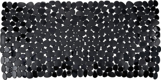 Wenko anti-slip badmat paradise 71x36cm zwart - antislipmat voor bad - met zuignappen