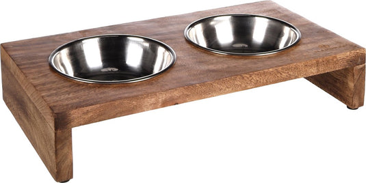 Flamingo kato duo dinner staander - eet- en drinkpot honden;katten - eet- en drinkpot set kato inox 2x350ml 13cm - 1st - 132935 - 1st