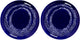 Serax - ottolenghi feast - bord l - donkerblauw wit - 26 ø - 2 stuks
