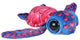 Lobbes schildpad knuffel pluche roze 18cm - zachte pluche speelgoed knuffel.