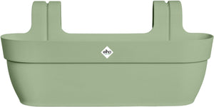 Elho vibia campana easy hanger xl 58 - plantenbak voor balkon - balkonbak - 100% gerecycled plastic - l56 x b26.8 x h23.7 cm - pistachegroen