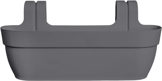 Elho vibia campana easy hanger xl 58 - plantenbak voor balkon - balkonbak - 100% gerecycled plastic - l56 x b26.8 x h23.7 cm - antraciet