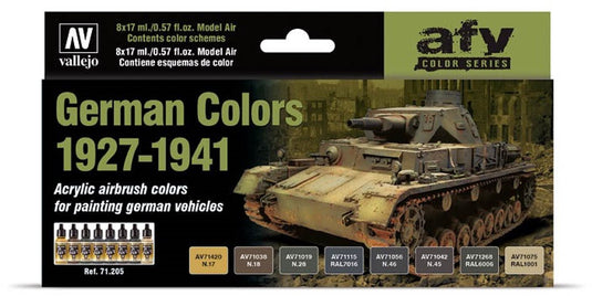 Vallejo hobbyverf acrylverf - 71205 german colors 1927-194 - acryl set verf set - 8x 17 ml