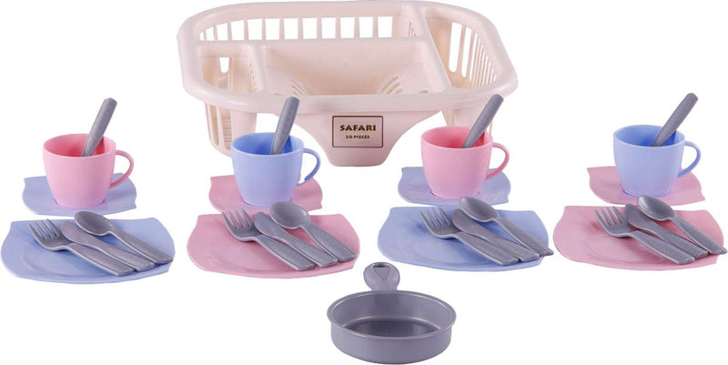 Load image into Gallery viewer, Cavallino servies met afwasrek roze, 30dlg.
