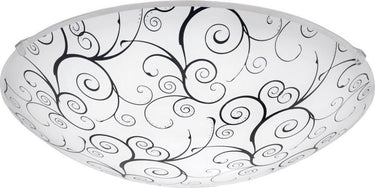 Eglo margitta 1 - wand plafondlamp - 1 lichts - ø315mm. - wit, zwart, helder