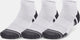 Under armour ua performance tech 3pk low-wht unisex sportsokken - wit - jet grijs