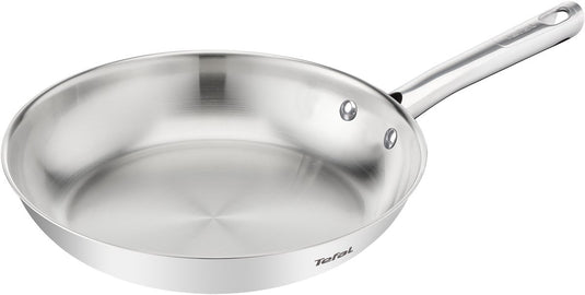 Tefal duetto on b8660434 – braadpan – 24cm – inductiegeschikt – knapperig bakresultaat – premium roestvrij staal – geklonken handgrepen – koekenpan