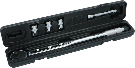 Carpoint momentsleutel set 5-delig – 40-210 nm – 1 2 drive – met doppen 17 19 21 mm – kliksignaal – inclusief koffer