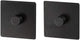Wenko adapter turbo-loc 6,3 x 1,4 cm mat zwart staal 2-delig - voor bevestiging van keukenaccessoires gala zonder boren