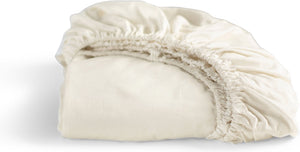Cinderella - weekend - hoeslaken - 1 persoons - 100% katoen - 90x200 cm- tot 25 cm matrashoogte - ivoor